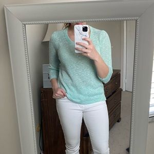 Teal woven top